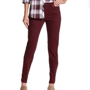 Foxcroft Marni Burgundy slim fit Jeans NWT SZ 10